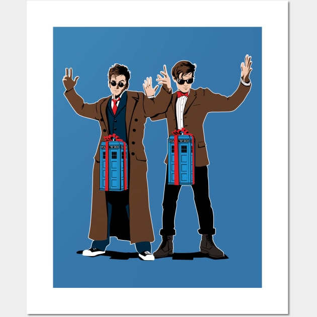 Doc In A Box: Tardis Lovers Wall Art by crocktees